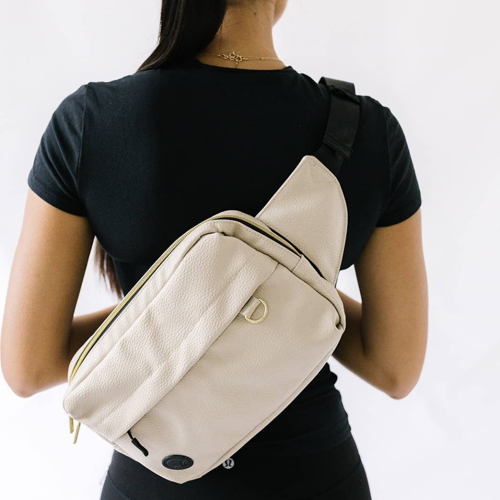 Minimalist Cream Crossbody Sling Bag by